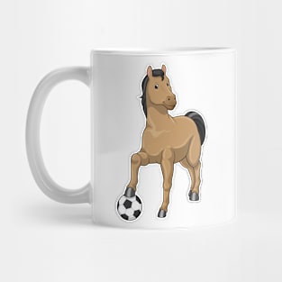 Horse as Soccer player with Soccer Mug